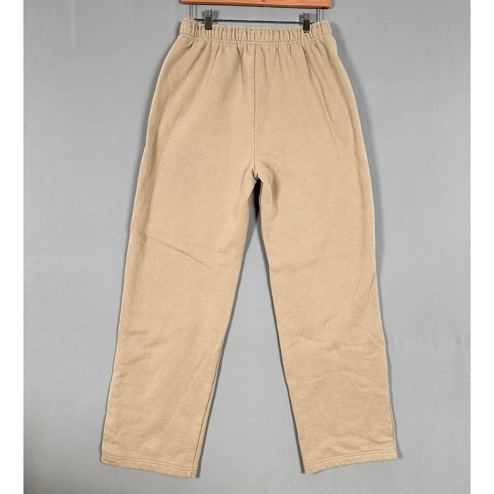 Alo Yoga Accolade Straight Leg Sweatpants Tan Beige Fleece Lounge Pants Small